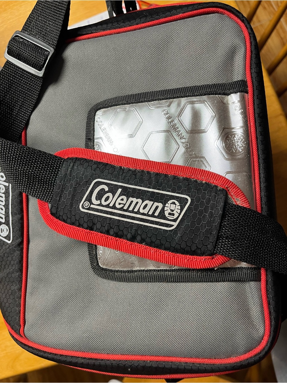 Coleman Gray and Red Men’s Insulated Travel Carry Bag